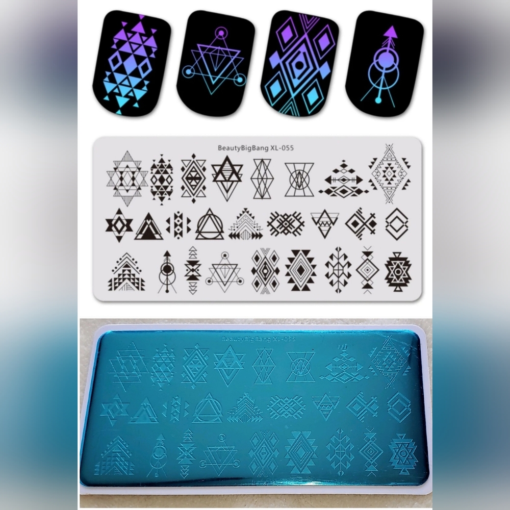 NEW Geometric Pattern Stamping Plate Big Bang Beauty XL-055